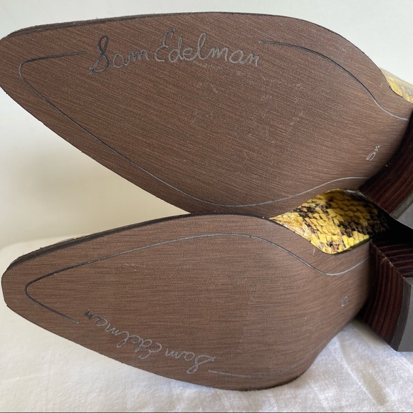 Sam Edelman Winona Snakeskin Leather Ankle Boots 5.5 - Picture 8 of 8